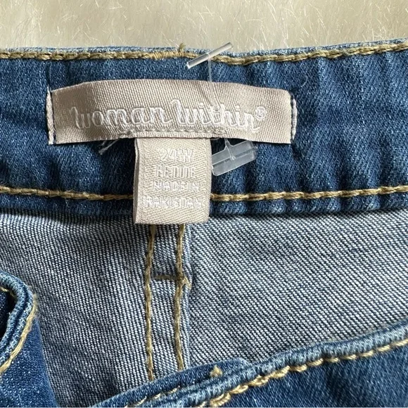 Woman Within Floral Embroidered Jeans - Picture 3 of 6